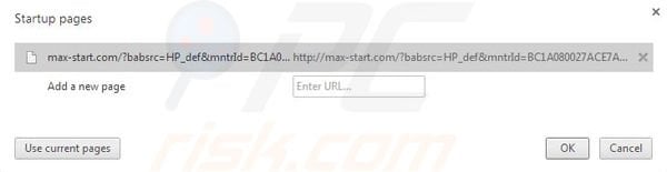 Verwijder Max-start.com als startpagina van Google Chrome