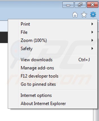 Verwijder media buzz uit Internet Explorer stap 1