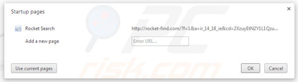 Verwijder rocket-find.com als startpagina in Google Chrome
