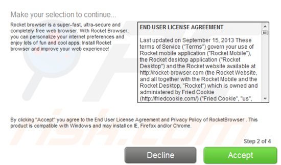 rocket-find.com browser hijacker installer