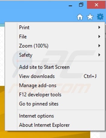 Verwijder savebox uit Internet Explorer stap 1