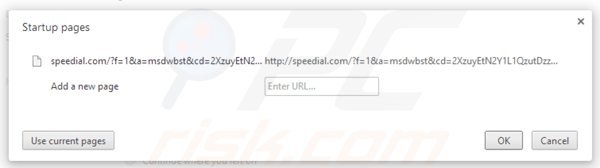 Verwijder speedial.com als startpagina in Google Chrome 