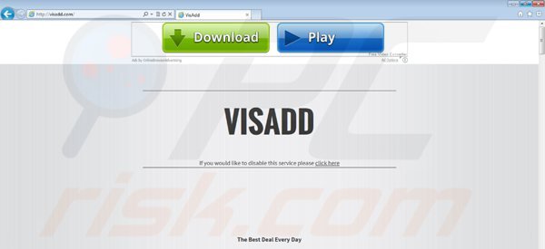today's best online deals verwijzen gebruikers door naar de visadd.com website