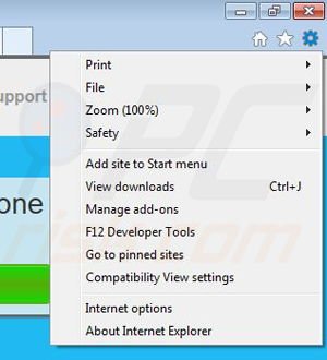 Verwijder webget uit Internet Explorer stap 1