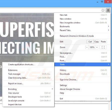Verwijder de app of the day advertenties uit Google Chrome stap 1