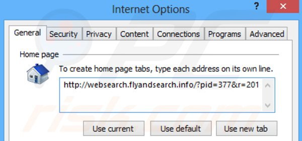 Verwijder websearch.flyandsearch.info als startpagina in Internet Explorer