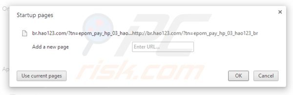 Verwijder hao123.com als startpagina in Google Chrome