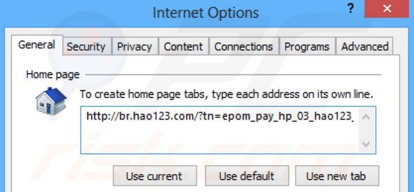 Verwijder hao123.com als startpagina in Internet Explorer
