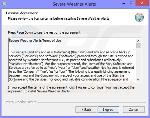 Installatie-instellingen voor Severe Weather Alerts