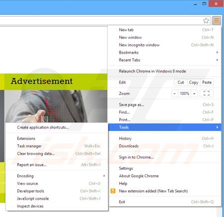 Verwijder edeals uit Google Chrome stap 1