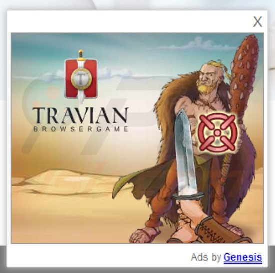 genesis adware genereert intrusieve online banner advertenties