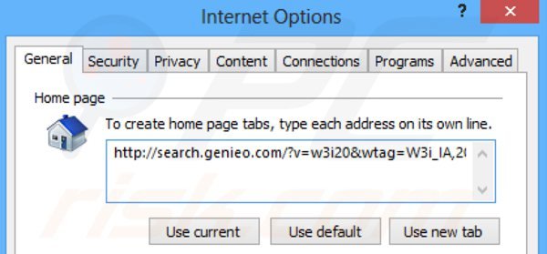 Verwijder search.genieo.com als startpagina in Internet Explorer