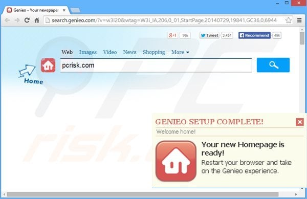 search.genieo.com browser hijacker