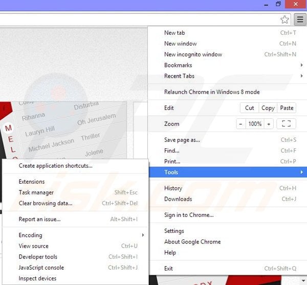 Verwijder de Melodx advertenties uit Google Chrome stap 1