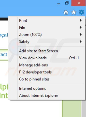 Verwijder premieropinion enquêtes uit Internet Explorer stap 1