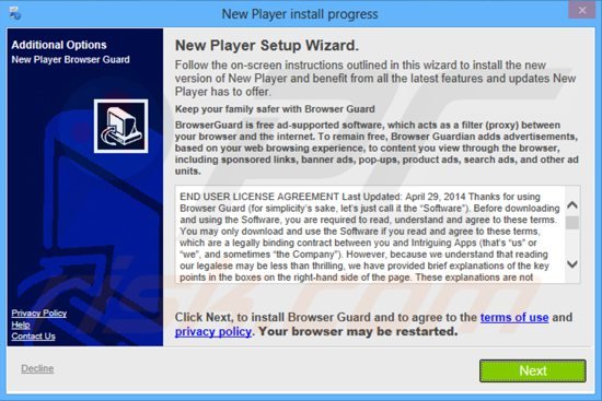 browser guard adware installer