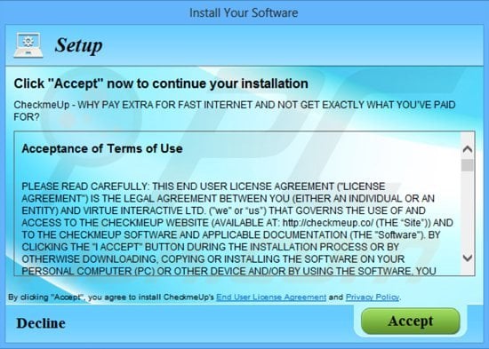 checkmeup adware installer
