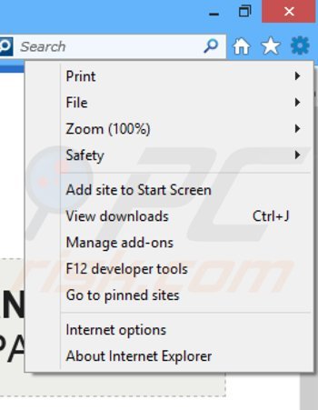 Verwijder de CheckMeUp advertenties uit Internet Explorer stap 1