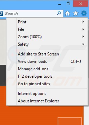 Verwijder de DesktopDock advertenties uit Internet Explorer stap 1