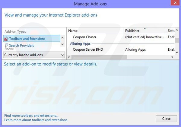 Verwijder de Insta Share advertenties uit Internet Explorer stap 2