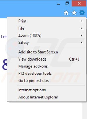 Verwijder aan KNCTR gerelateerde adware uit Internet Explorer stap 1