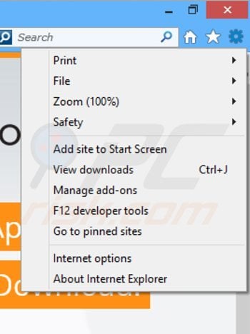 Verwijder de aan LookThisUp gerelateerde adware uit Internet Explorer stap 1