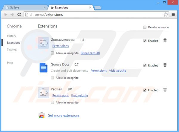 Verwijder MySafeProxy advertenties uit Google Chrome stap 2