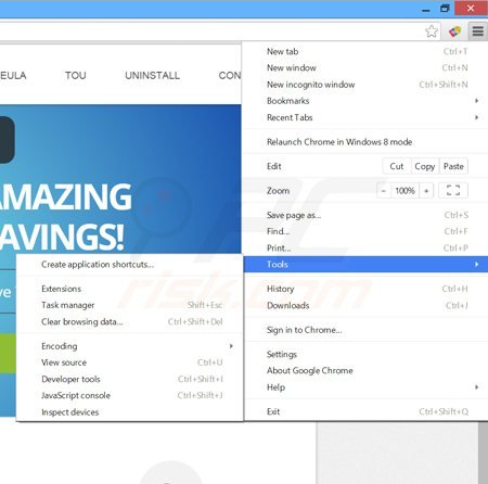 Verwijder de pricehorse advertenties uit Google Chrome stap 1