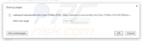 Verwijder websearch.searchandfly.info als startpagina in Google Chrome
