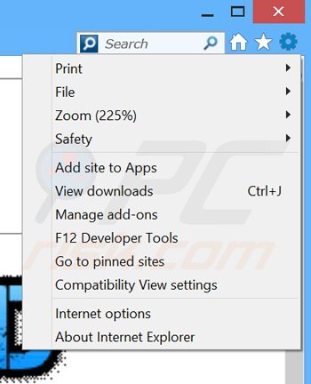 Verwijder de SurfShield advertenties uit Internet Explorer stap 1