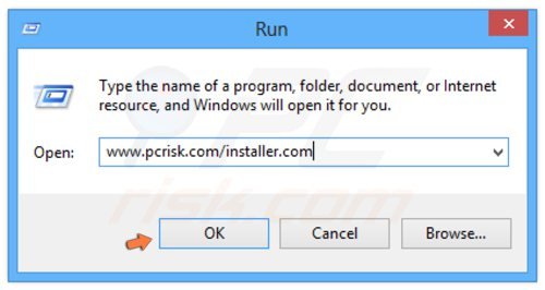 Windows 8 downloading installer using Run command