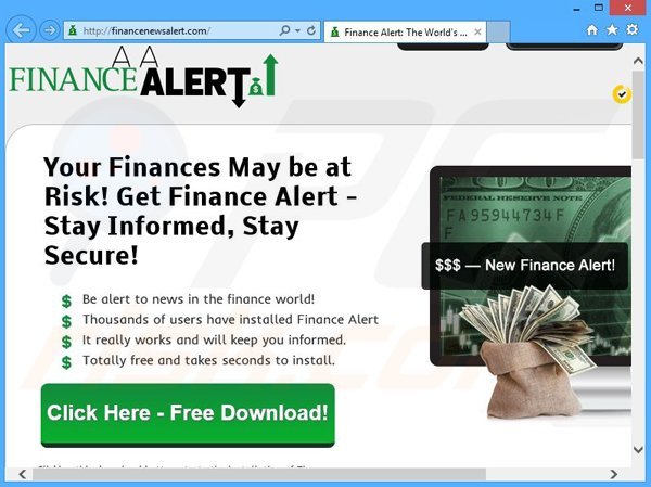 Finance Alert adware