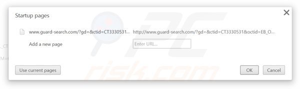Verwijder Guard-search.com als startpagina in Google Chrome