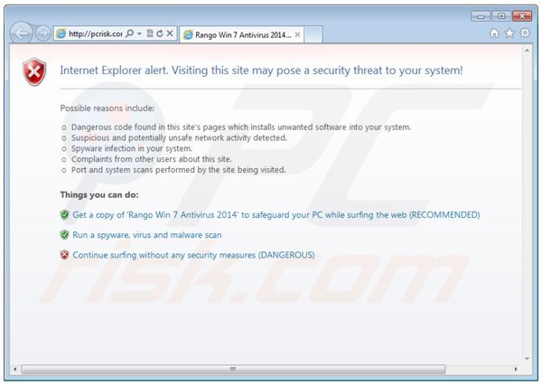 rango win7 antivirus 2014 blokkert de toegang tot internet