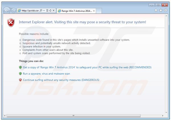 rango win7 antivirus 2014 blokkert de toegang tot internet