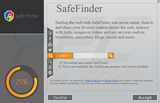 safefinder werkbalk installer setup by Linkury