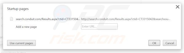 Verwijder search.conduit.com als startpagina in Google Chrome
