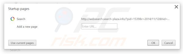 Removing websearch.search-plaza.info from Google Chrome homepage
