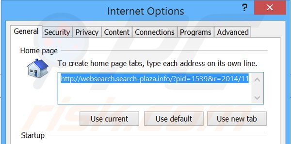 Verwijder websearch.search-plaza.info als startpagina in Internet Explorer