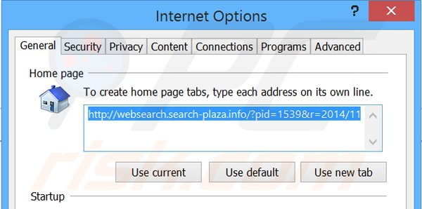 Verwijder websearch.search-plaza.info als startpagina in Internet Explorer