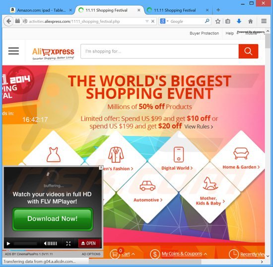 shopperz adware genereert intrusieve online advertenties