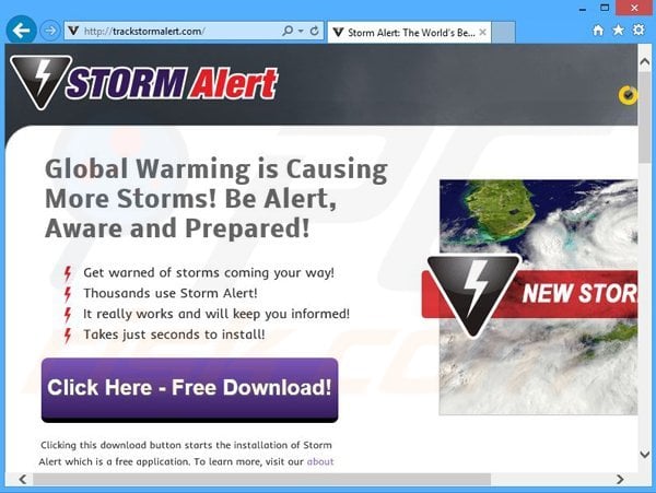Storm Alert adware