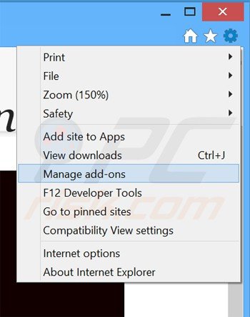 Verwijder de cinema now advertenties uit Internet Explorer stap 1