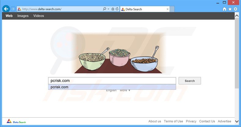 delta-search.com browser hijacker