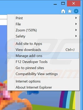 Verwijder aan games desktop gerelateerde extensies uit Internet Explorer stap 1
