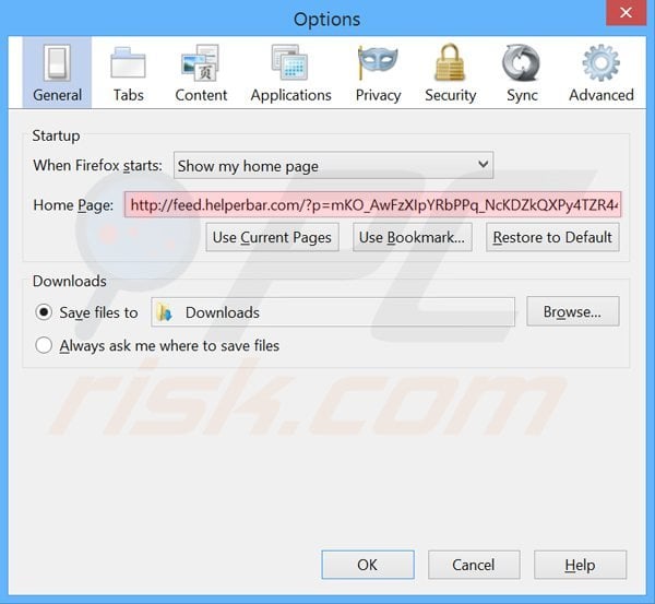 Verwijder de showpass smartbar als startpagina in Mozilla Firefox