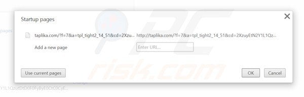 Verwijder taplika.com als startpagina in Google Chrome
