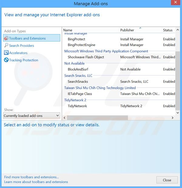 Verwijder de object browser advertenties uit Internet Explorer stap 2