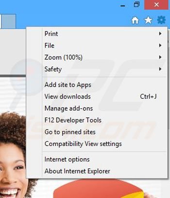 Verwijder de Protectium advertenties uit Internet Explorer stap 1