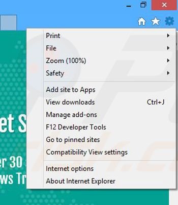 Verwijder de WebSpeed advertenties uit Internet Explorer stap 1